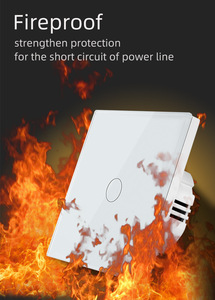 Interruptor de Pared Táctil Inteligente WiFi de 1, 2, 3 o 4 Botones, de Vidrio Templado Negro, Estándar Estadounidense 118, Sin Neutro, Compatible con Smart Life - Product Image 3