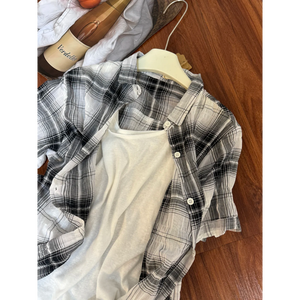 <span class=keywords><strong>Chemise</strong></span> à carreaux pour femmes, taille plus, <span class=keywords><strong>chemise</strong></span> à carreaux - Product Image 3