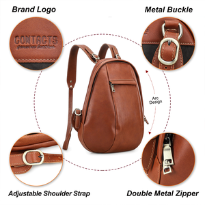 Contactez le <span class=keywords><strong>sac</strong></span> à <span class=keywords><strong>dos</strong></span> de tous les jours en <span class=keywords><strong>cuir</strong></span> véritable minimaliste personnalisé pour femmes <span class=keywords><strong>sac</strong></span> à <span class=keywords><strong>dos</strong></span> pour ordinateur portable de 13.3 pouces multi-compartiments - Product Image 4