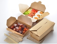 Boîtes cadeaux d'emballage alimentaire à emporter recyclables jetables personnalisées pour gâteaux, chocolats, biscuits et desserts