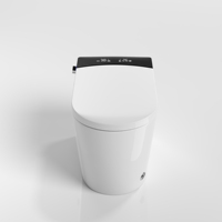 WC électrique intelligent avec capteur de pied, chasse d'eau par gravité, télécommande, siège chauffant, chasse d'eau automatique, réservoir encastré