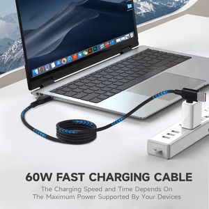 Câble magnétique tressé USB Type C 60W 100W pour charge rapide et transfert de données pour <span class=keywords><strong>iPhone</strong></span> et Android – Vente en gros usine - Product Image 4