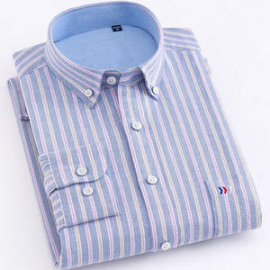 Camisa Casual de Verano para Hombre, 100% Algodón, Tejido de Ganchillo, con Rayas Oxford, de Oemtailor - Product Image 5