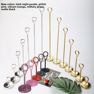 Porta Números de Mesa Redondos de Acero Inoxidable <span class=keywords><strong>para</strong></span> Decoración de Mesa en <span class=keywords><strong>Bodas</strong></span> y Fiestas, con Clip <span class=keywords><strong>para</strong></span> Fotos, Soporte <span class=keywords><strong>para</strong></span> Tarjetas de Lugar y Pinza <span class=keywords><strong>para</strong></span> Notas - Product Image 1
