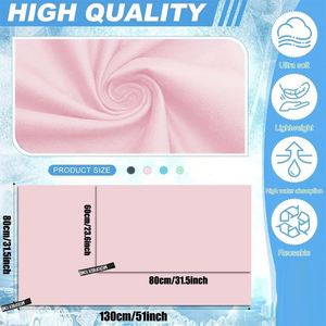 Ensemble de serviettes en microfibre tissée portables - Serviettes de couleur unie à séchage rapide et très absorbantes pour les activités de plein air et le camping sur la plage - Product Image 2