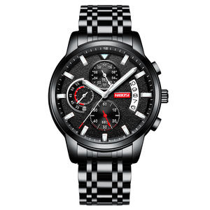 Montre-bracelet analogique à quartz en acier inoxydable pour homme 2358, luxe, charme, sport, mode, bracelet, résistante à l'eau, 43 mm, cristal - Product Image 3