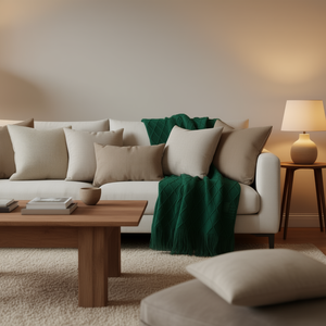 Manta de punto con diseño de diamantes verdes, suave y acogedora, para cama, sofá, sala de estar, dormitorio, modelo Premium D0100H5UUNX - Product Image 2