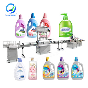 OCEAN Small Automatic 6 Head <b>Dishwash</b> Filler Soap Liquid Detergent Pet Bottle Fill Machine - Product Image 1