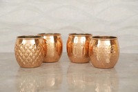 Mug en cuivre fait main par un fournisseur indien, doublure durable, léger, isolation thermique 24 heures, écologique, pour la maison et l'extérieur