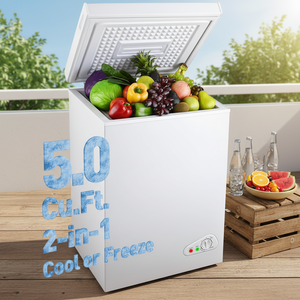 Congélateur coffre compact de 5,0 pieds cubes avec paniers amovibles, à économie d'énergie, pour la maison, l'appartement et le garage, mains libres - Product Image 2