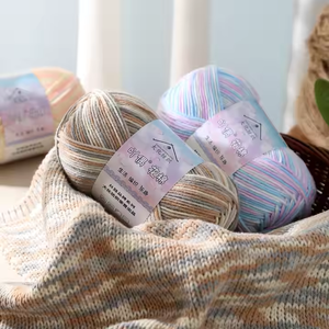 Ventas calientes 1,5mm 50g Hilo <span class=keywords><strong>de</strong></span> fantasía Hilo <span class=keywords><strong>de</strong></span> tejer <span class=keywords><strong>de</strong></span> algodón peinado <span class=keywords><strong>de</strong></span> leche Hilo <span class=keywords><strong>de</strong></span> algodón <span class=keywords><strong>de</strong></span> leche <span class=keywords><strong>de</strong></span> <span class=keywords><strong>ganchillo</strong></span> 4 capas para suéteres y bufandas - Product Image 6