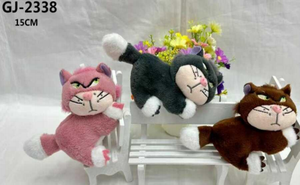 Gj-2338 ตุ๊กตาแมวสีชมพูแบบแขวน 15 ซม. ของเล่นตุ๊กตานุ่มสำหรับเด็ก - Product Image 3