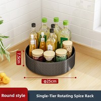 Support à épices rotatif à 360° en gros pour usine, organisateur de rangement multi-niveaux pour comptoir de cuisine, pour bocaux et bouteilles d'assaisonnements