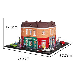 Luckytoys fundición aleación coche 3D <span class=keywords><strong>arquitecto</strong></span> urbano bloque juguetes Mini ciudad calle figuras de acción bloques de construcción modelos juguete - Product Image 2