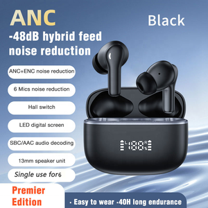 Écouteurs intra-auriculaires hybrides à 6 micros avec réduction de bruit ANC sans fil pour casque Bluetooth avec indicateur de batterie numérique - Product Image 2