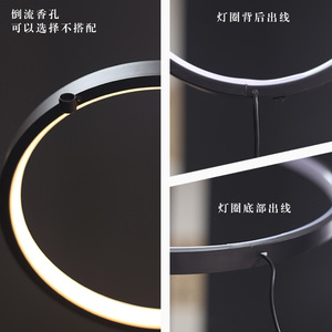 Van Tae-hee – anneau lumineux Led rond créatif, lampe décorative en métal à intensité variable, trois couleurs changeantes, pour cadeau, anniversaire, ou pour l'inauguration d'une maison - Product Image 2