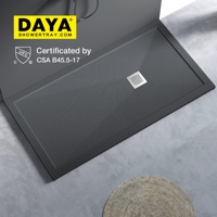 Plateaux en pierre de résine de surface solide en acrylique extra-plat Plateau de base de salle de bain pour cabine de douche Base de douche