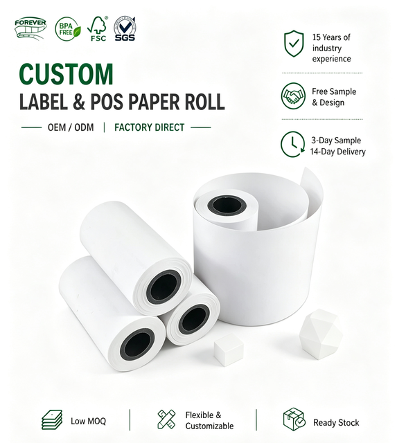 Factory Direct Supply Thermal Paper Roll Cash Register Paper 80mm 57mm for Cashier Receipt POS ATM Bank Thermal Paper Roll