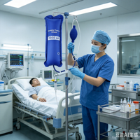 1000ml Pressure Infusion Bag with Piston Gauge and Stopcock Valve for Rapid Blood Fluid Transfusion