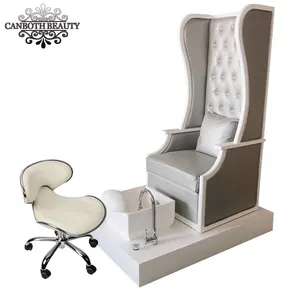 US Tinggi Kembali King Throne Pedikur Spa Kursi Kaki Mewah untuk Salon Kuku CB-FP006