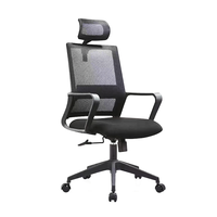 Chaise ergonomique de travail de bureau de maille de Mi-dos bleu moderne réglable pour de longues heures de travail