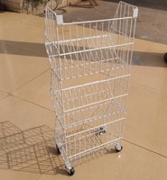 Présentoir multi-usages pour paniers empilables en fil métallique pour supermarché Présentoir pour magasin de détail
