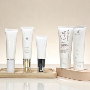 Tube cosmétique en plastique souple PE blanc 100ml 50ml pour soins de la peau, dentifrice, nettoyant visage, écran solaire, essence, crème pour les yeux, le corps et les mains - Product Image 1