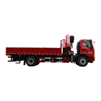 Grue à flèche articulée montée sur camion Dongfeng 10 tonnes D1L 4x2 avec bras pliable et moteur Yuchai 240 CV