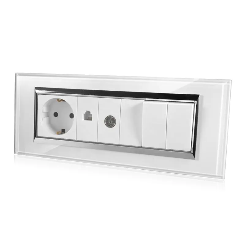 Factory Outlet European 8 Way Germany Modular Zigbee Wall Switches And Socket