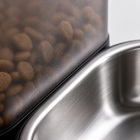 Distributeur automatique intelligent pour animaux de compagnie YAOYUE avec caméra, contrôle des portions programmé par application, 4,5 L, 2 bols en acier inoxydable 304