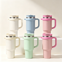 Gourde isotherme durable en acier inoxydable avec couvercle à ouverture rapide et poignée, idéale comme cadeau d'entreprise