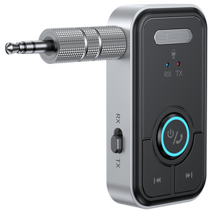 Transmisor y <span class=keywords><strong>Receptor</strong></span> 2 en 1 BT 5.2, Adaptador de Audio Inalámbrico AUX de 3.5mm para Auto, TV, Altavoz, <span class=keywords><strong>con</strong></span> Llamadas Manos Libres - Product Image 1