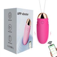 Vibrateur à balle avec contrôle par application pour stimulation du point G, œuf vibrant portable en silicone, masseur clitoridien, jouets sexuels pour femmes