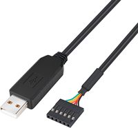 Cable FTDI TTL-232R-3V3 USB-Serie 3,3V con Chip FTDI TTL-232R-3V3 para Usar con Cable USB a TTL UART, Chip FTDI