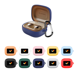 Coque de protection intégrale en silicone souple pour boîtier de charge d'écouteurs, étui pour écouteurs <span class=keywords><strong>JBL</strong></span> LIVE <span class=keywords><strong>BUDS</strong></span> 4 avec mousqueton - Product Image 1