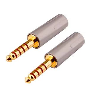 Connecteur de casque <span class=keywords><strong>HiFi</strong></span> en cuivre non magnétique, jack 4,4 mm, 5 pôles, stéréo, pour réparation, entièrement équilibré, à souder - Product Image 4