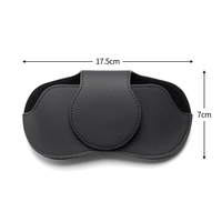 Étui universel en cuir YECAI pour lunettes de soleil de voiture, avec fermeture magnétique, support de lunettes pour pare-soleil, boîte de rangement protectrice, clip de fixation