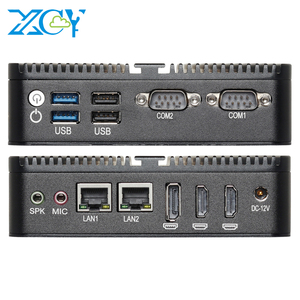 كمبيوتر صغير بدون مروحة XCY صناعي Celeron J6412 8GB <span class=keywords><strong>DDR4</strong></span> M.2 NVMe SSD 2 COM RS232 2 GbE LAN 3 شاشة 4 USB كمبيوتر - Product Image 1