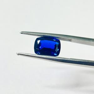 Saphir bleu de culture, forme coussin, facetté, pierres précieuses en vrac pour la fabrication de bijoux, procédé de fusion à la flamme, corindon - Product Image 4