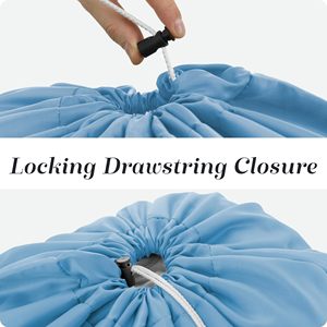 Heavy Duty Extra Large <b>Laundry</b> <b>Bag</b> with Adjustable Shoulder Strap Durable Nylon Drawstring Locking Closure - Product Image 3