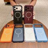 Étui de luxe givré de haute qualité avec aimant pour iPhone 14 15 16 17 18 Pro Max – Couleurs originales