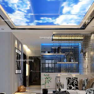 Modern gökyüzü bulut Panel AYDINLATMA 2x4ft 1200x600 40W 30W arkadan aydınlatmalı yüzey tavan gökyüzü açık mavi yapay gökyüzü Panel AYDINLATMA - Product Image 5