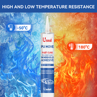 Shandong Respectueux De L'environnement Thaïlande Nice Noir 360g 300ml Moteur Étagère Shore 50 Rapide Curingpu Polyuréthane Mastic Adhésif