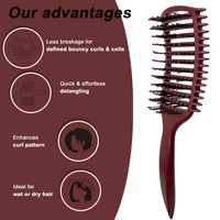 Haute qualité boucle définition brosse à cheveux femmes professionnel démêlant brosse à cheveux bouclés pour les femmes humides secs bouclés