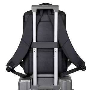 Sac à dos pour ordinateur portable de grande capacité 15,6 pouces, imperméable, en PU, design extensible, logo personnalisé, port USB, voyage d'affaires, vente chaude - Product Image 4