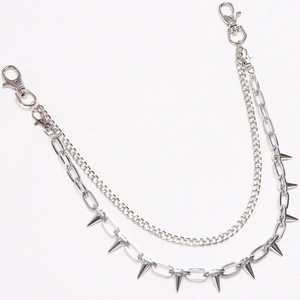 Waist <b>Chain</b> Double Layer Spike Alloy Hip Hop Streetwear <b>Jeans</b> Accessory Casual Men's Punk Metal Pants <b>Chain</b> - Product Image 3
