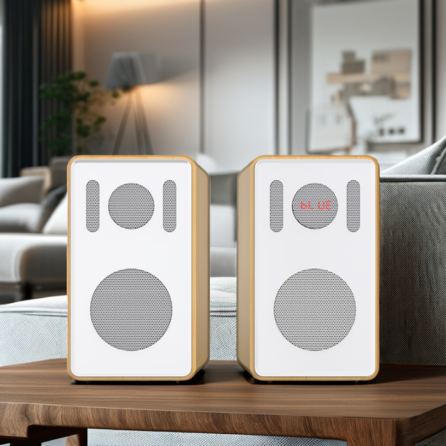 Powered Bookshelf Speakers Carbon Fiber Woofer 2.0 Stereo Active Near Field Studio Monitors Speaker Bluetooth Speaker