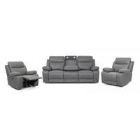 Conjunto de Sofás Reclinables Manuales Modernos con Tela Tecnológica |   Sofá Ergonómico 3+2+1 para Sala de Estar, Personalización OEM/ODM