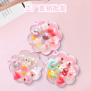 Plum Blossom Childrens Jewelry Box 5 Hole Plastic Storage Toy Organizer For Kids <b>Spring</b> 2023 - Product Image 1