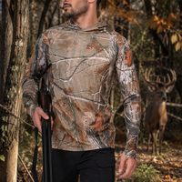 Chemise à capuche pour homme à manches longues, personnalisée, UPF50+, respirante, effet rafraîchissant, pour la pêche en plein air, la chasse, protection solaire